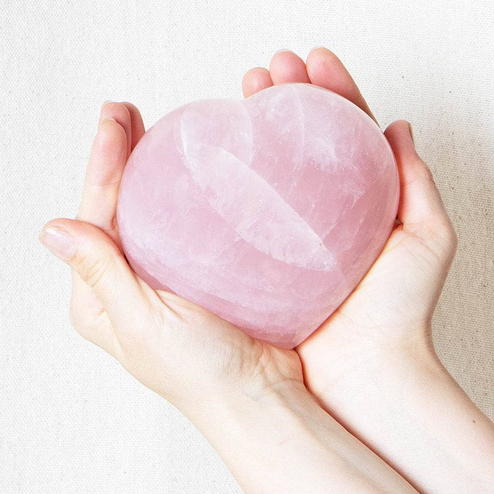 Rose Quartz Hearts - AAA Premium Quality