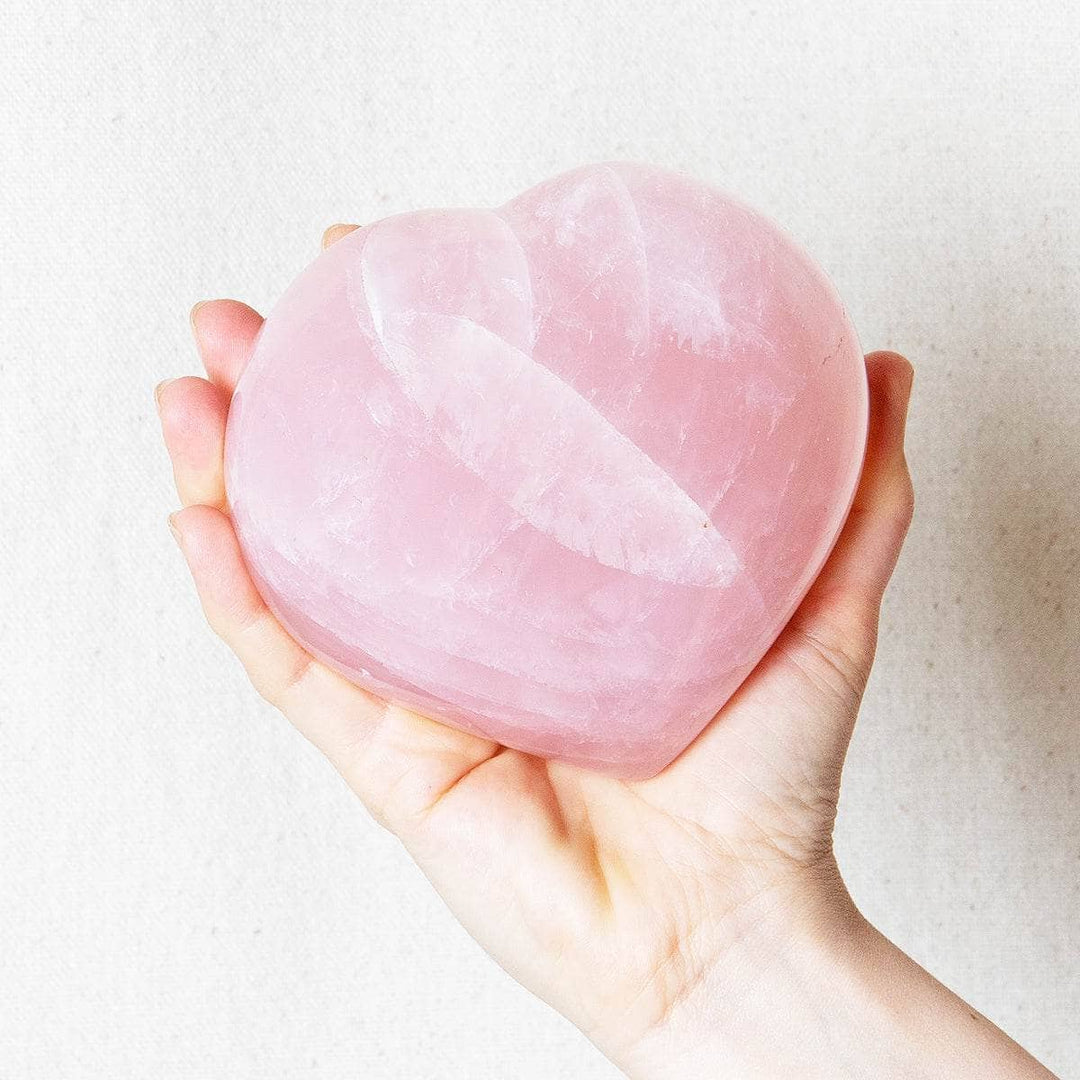 Rose Quartz Hearts - AAA Premium Quality