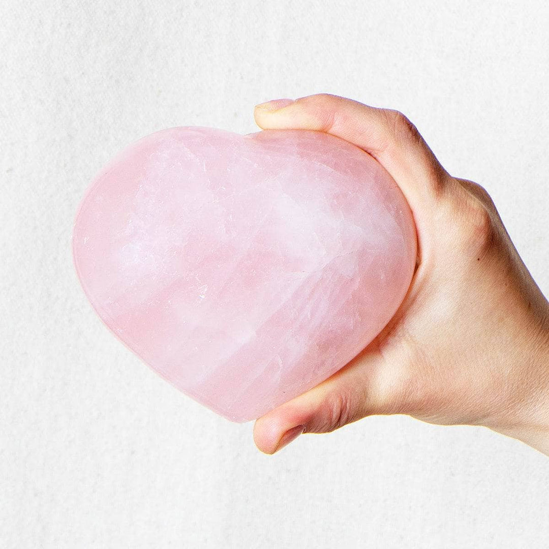 Rose Quartz Hearts - AAA Premium Quality