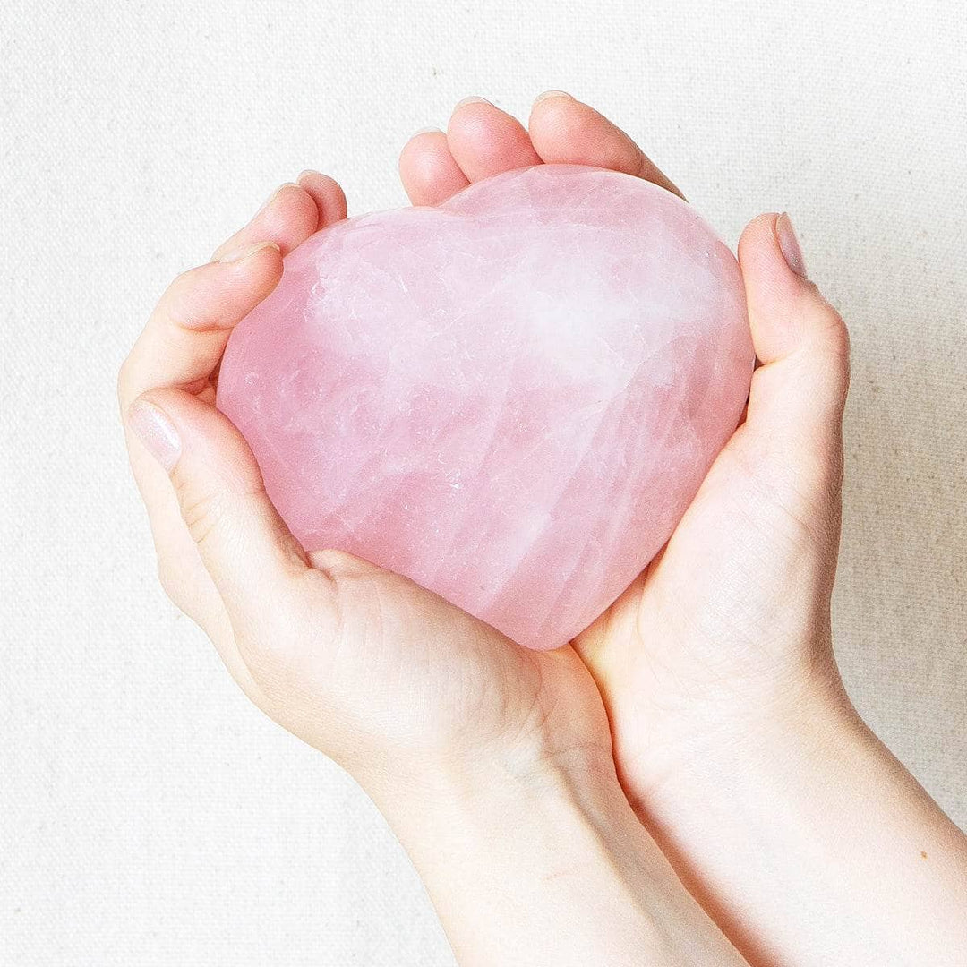 Rose Quartz Hearts - AAA Premium Quality