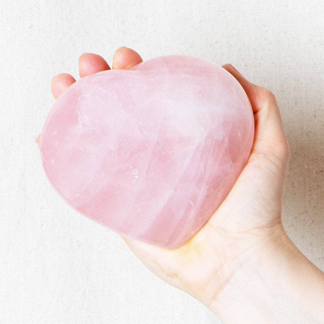 Rose Quartz Hearts - AAA Premium Quality