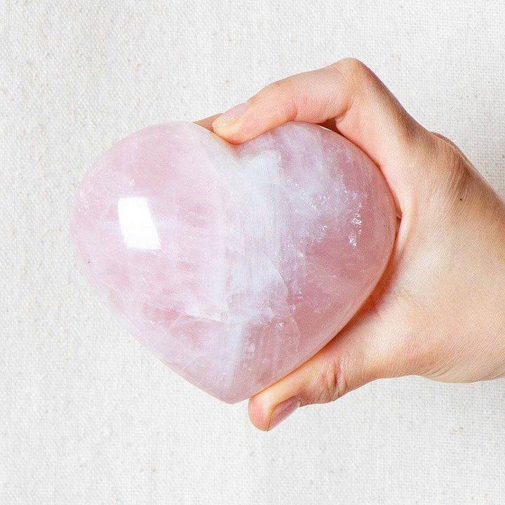 Rose Quartz Hearts - AAA Premium Quality