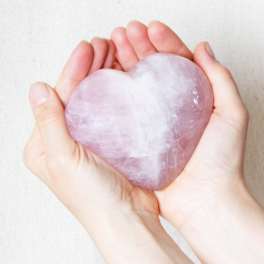 Rose Quartz Hearts - AAA Premium Quality