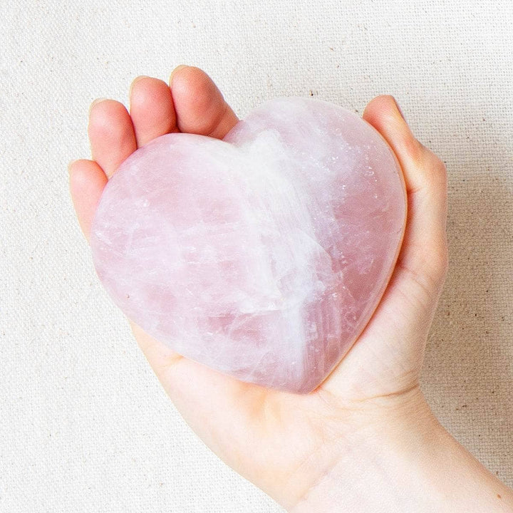 Rose Quartz Hearts - AAA Premium Quality