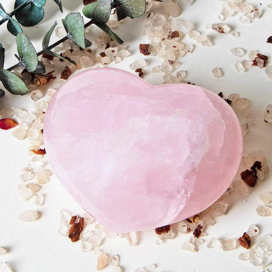 Rose Quartz Hearts - AAA Premium Quality