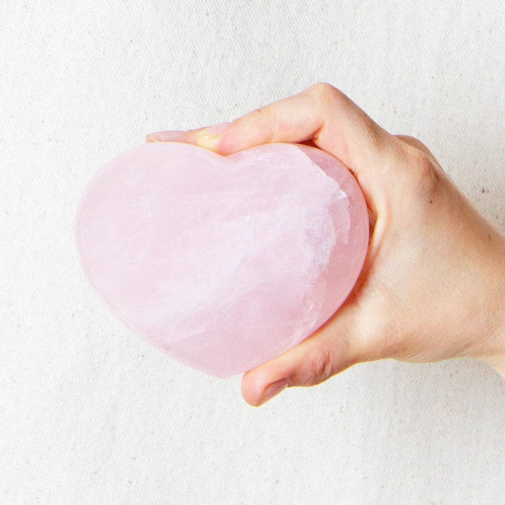 Rose Quartz Hearts - AAA Premium Quality