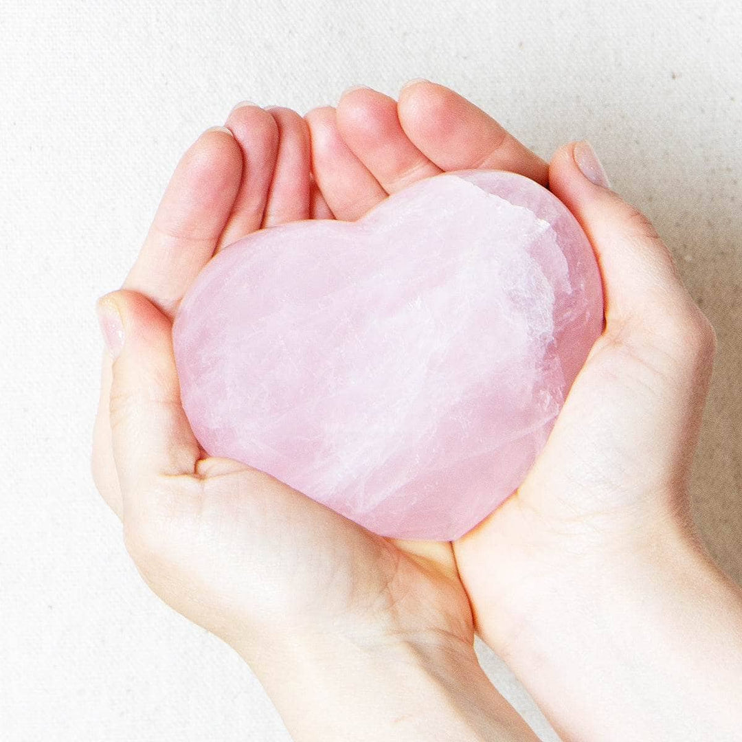 Rose Quartz Hearts - AAA Premium Quality