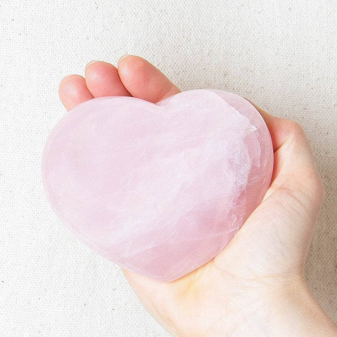 Rose Quartz Hearts - AAA Premium Quality