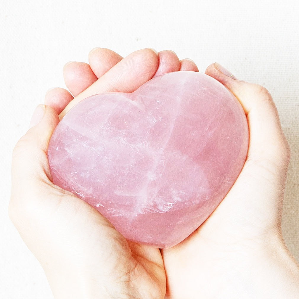 Rose Quartz Hearts - AAA Premium Quality