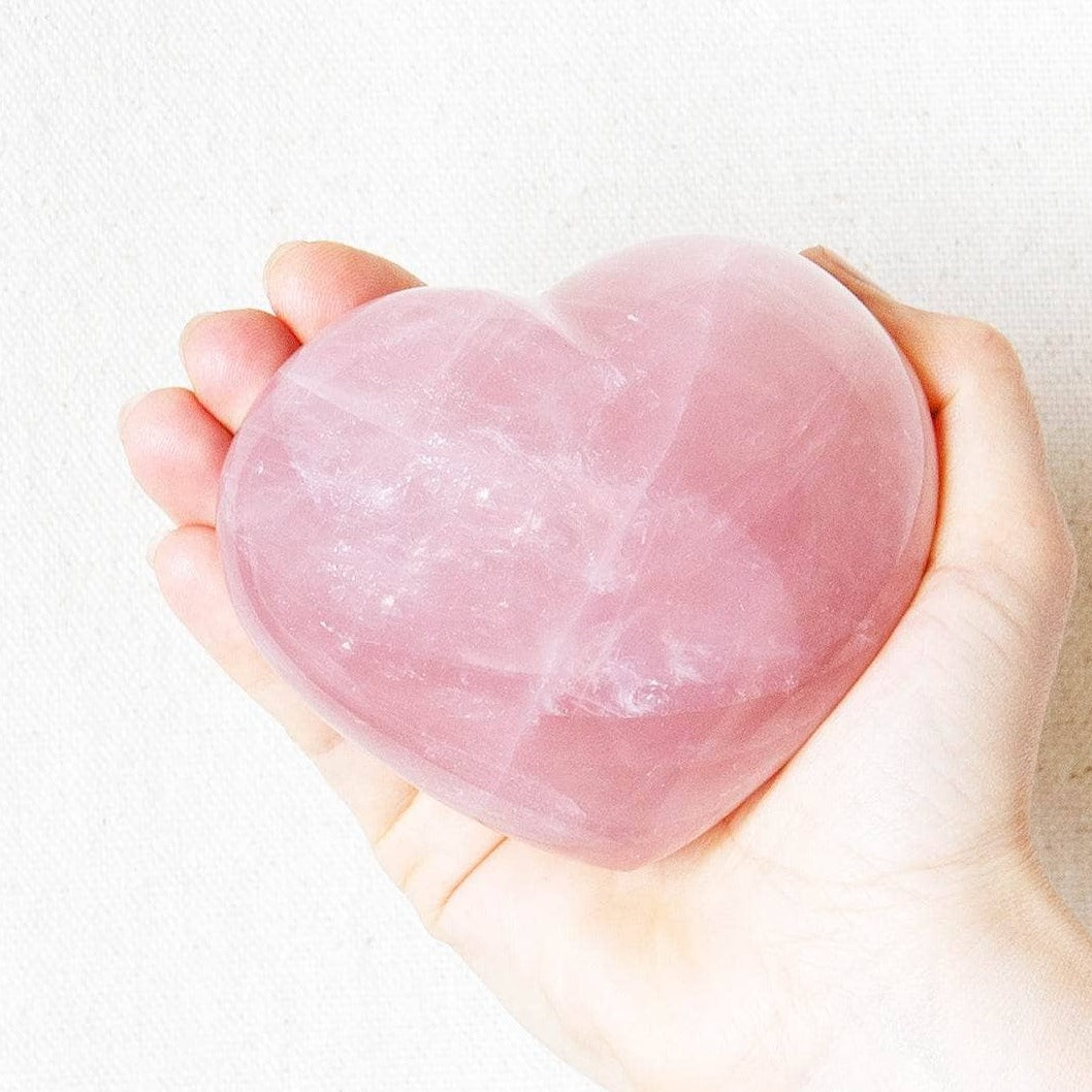 Rose Quartz Hearts - AAA Premium Quality