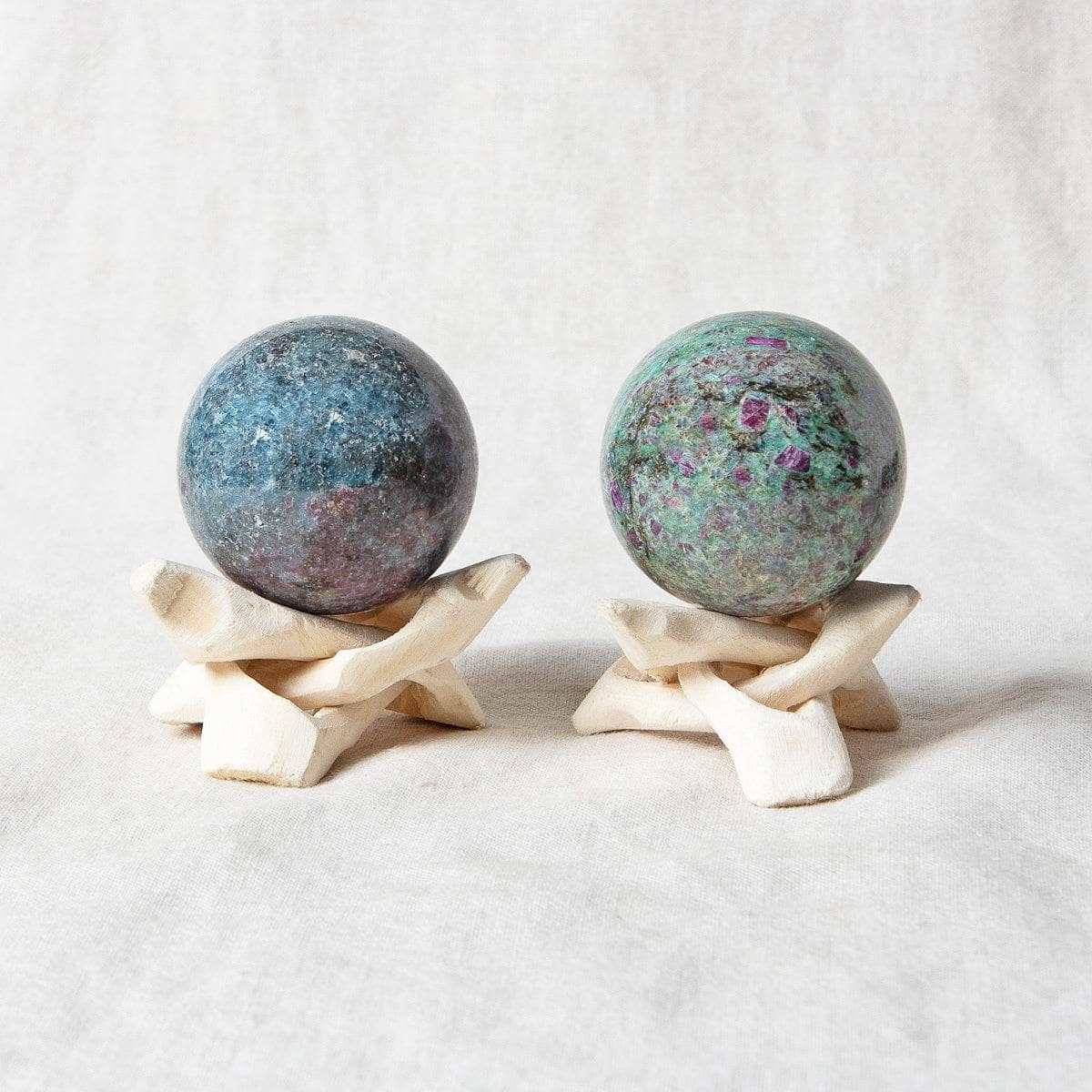 Ruby-Kyanite Sphere with Tripod