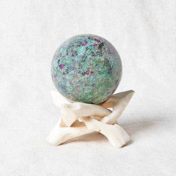 Ruby-Kyanite Sphere with Tripod