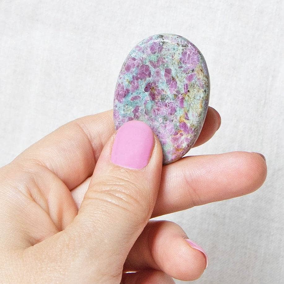 Ruby-Kyanite Worry Stone