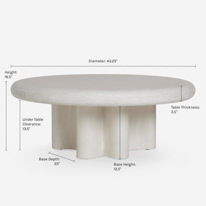 Ruiz Indoor / Outdoor Round Coffee Table