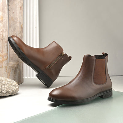 Egoss Leather Chelsea Boots For Men