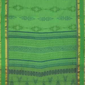 Hand block printed south cotton saree