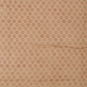 Dark brown Kalamkari handblock printed chanderi saree