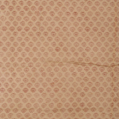 Dark brown Kalamkari handblock printed chanderi saree