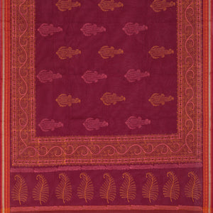Hand block printed cotton saree