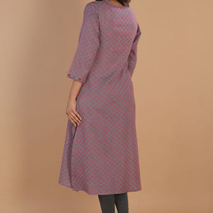 Geometric embroidered long kurti