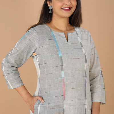 Cotton woven A line kurti