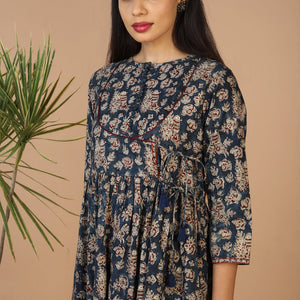 Kalamkari hand block printed long dress