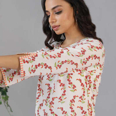 Hand block printed kurti