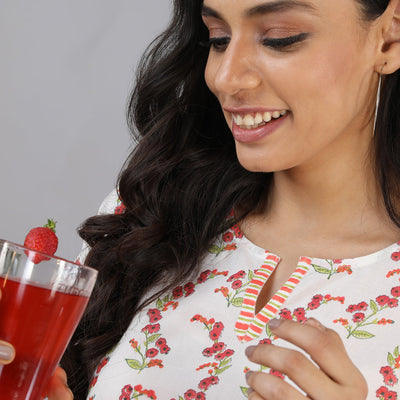 Hand block printed kurti