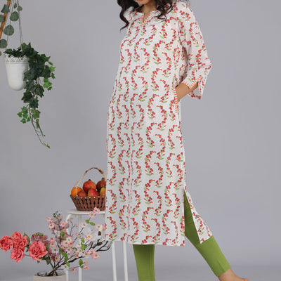 Hand block printed kurti