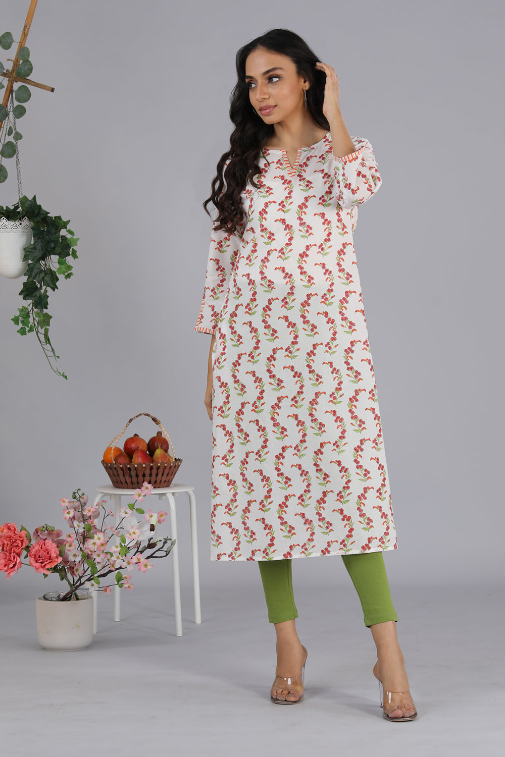Hand block printed kurti