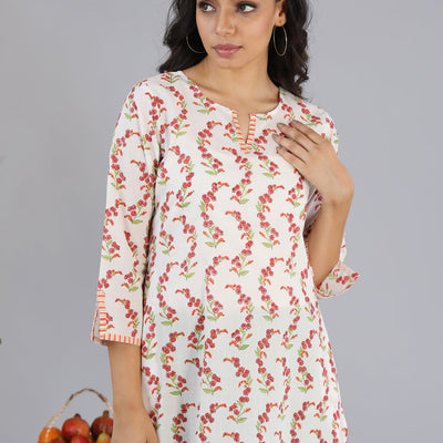 Hand block printed kurti