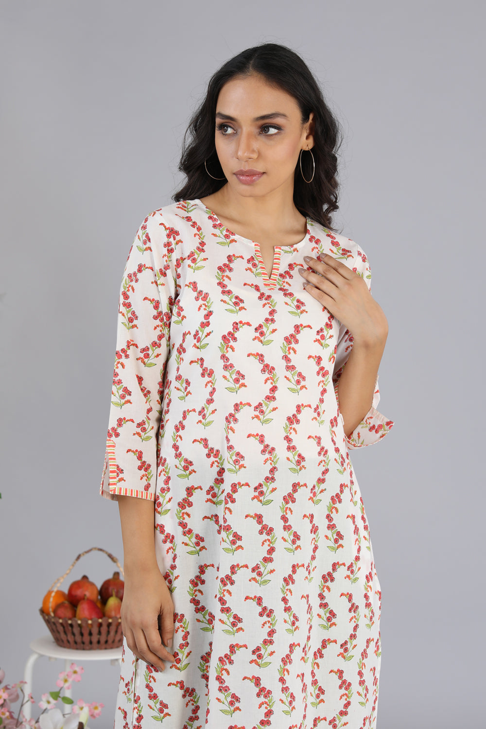 Hand block printed kurti