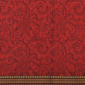 Hand block printed cotton saree