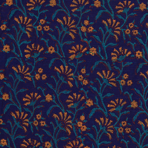 Hand block printed cotton saree