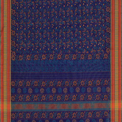 Hand block printed cotton saree
