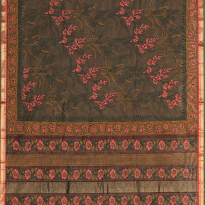 Hand block printed cotton saree