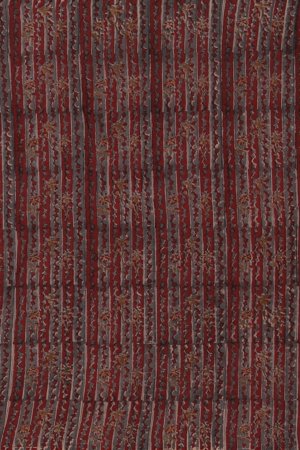 Hand block printed cotton saree
