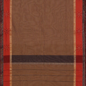 Hand block printed cotton saree
