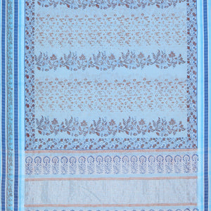 Hand block printed cotton saree