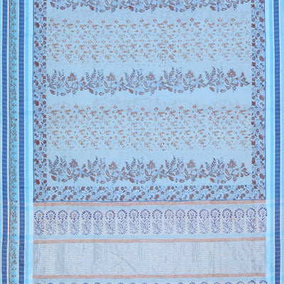 Hand block printed cotton saree