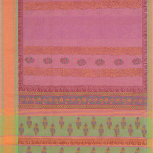 Hand block printed cotton saree