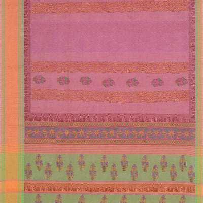 Hand block printed cotton saree