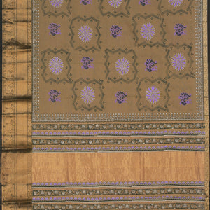 Hand block printed cotton saree