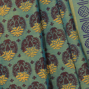 Hand block printed cotton saree