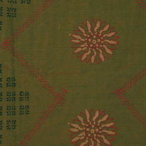 Hand block printed cotton saree