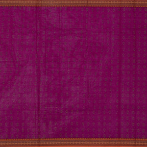 Hand block printed cotton saree