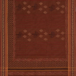 Hand block printed cotton saree