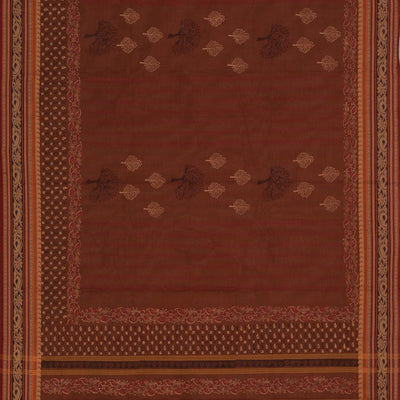 Hand block printed cotton saree