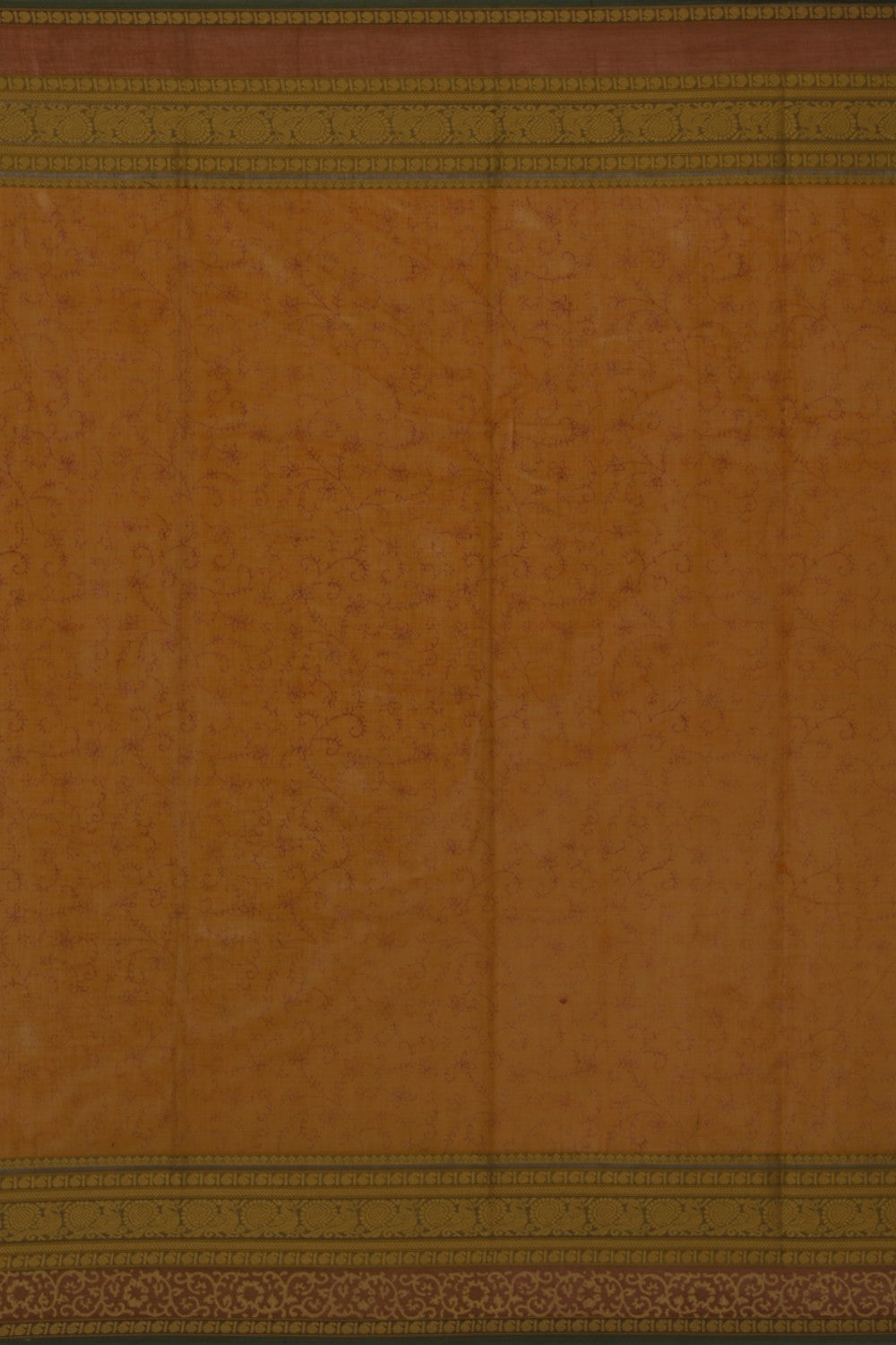 Hand block printed cotton saree