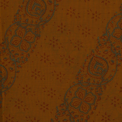 Hand block printed cotton saree